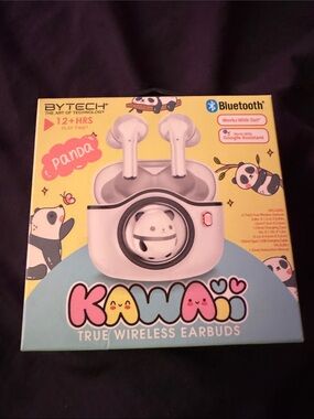 BYTECH Kawaii Panda True Wireless Earbuds — White NWT